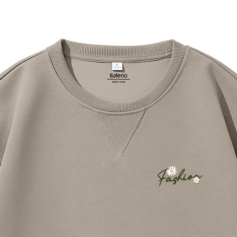 Baleno Men's Retro Loose Fit JPB Print Crewneck Sweatshirt