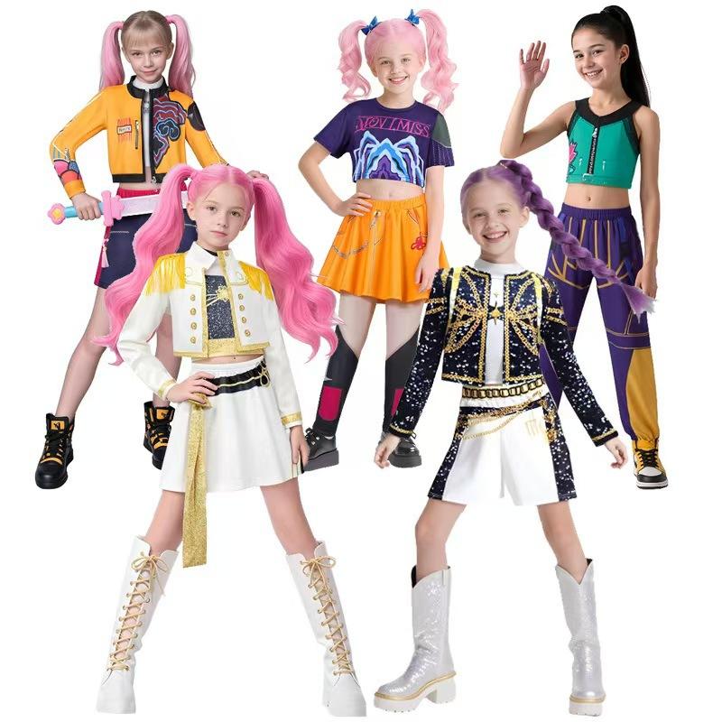 Dětské dívčí skupinové oblečení Lovci čarodějnic Rumizo Imira Cosplay Anime kostým