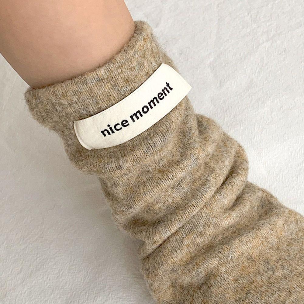 Pure Color Long Wrist Gloves Arm Warmers Wrist Sleeves Street Style Elbow Mittens  Women Wear