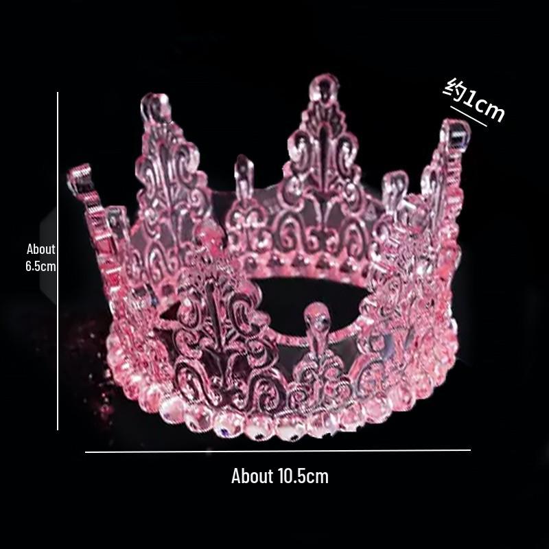 Children's Pearl Crystal Tiara Headband - Birthday Crown Cake Decoration and Adult Hair Accessory