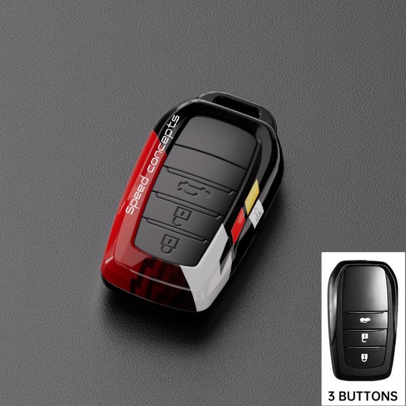 For Toyota Key Sets Corolla CHR Highlander Leiling Shell Buckle, Camry RAV4 Coated Carbon Fiber