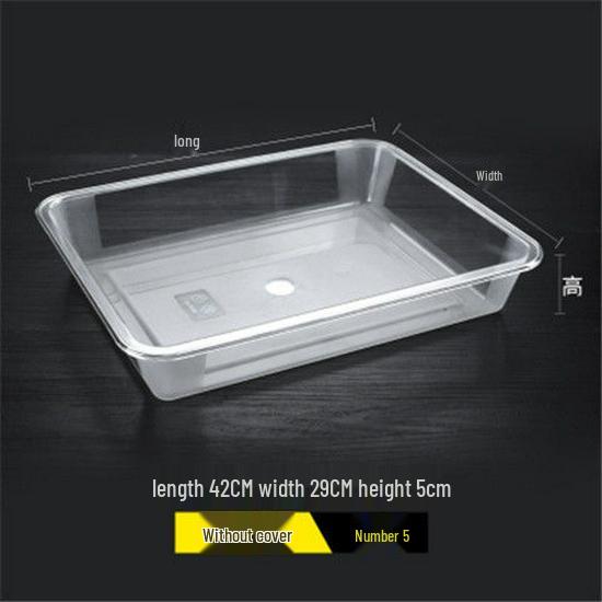 Transparent Acrylic Rectangular Cold Dish Display Tray for Spicy Hot Pot and Vegetables
