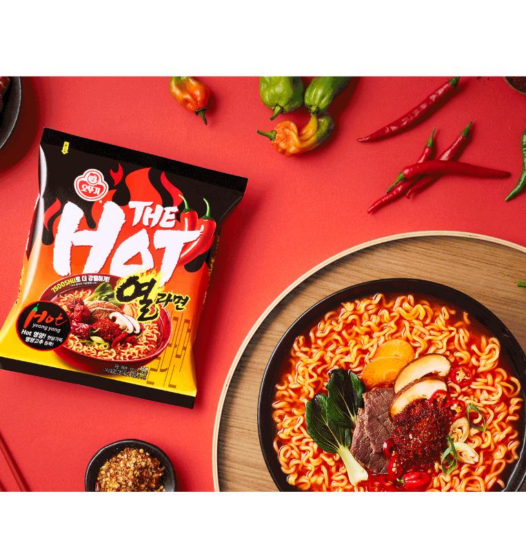 OTTUGI The Hot Yeol Ramen 120g × 4 – Extra Spicy Korean Instant Noodles