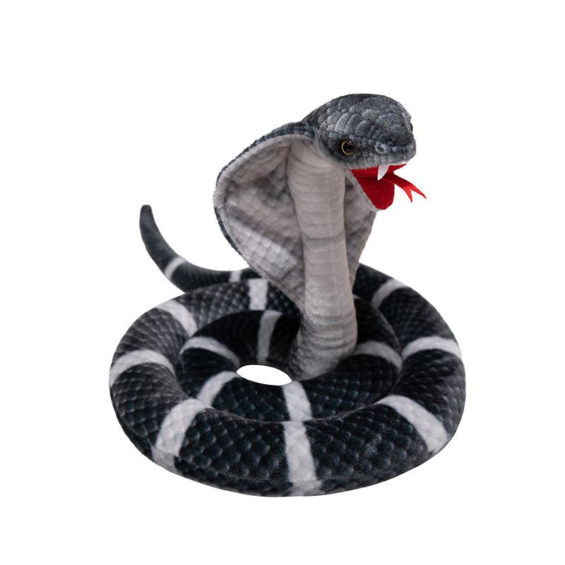 Cartoon Simulation Cobra Doll Plush Toy Boa Constrictor Zodiac Snake Doll Boy Funny Trick Gift