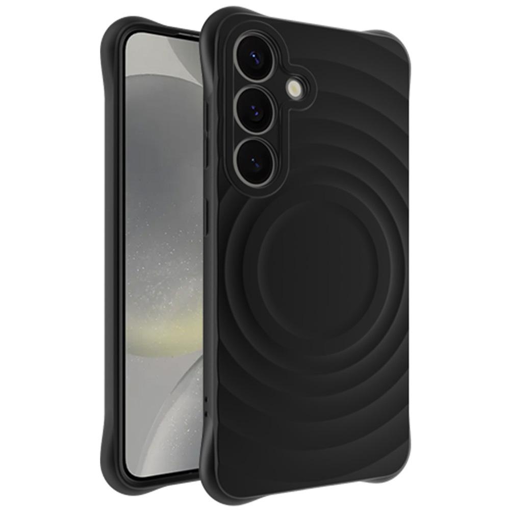 

IMAK UC-6 Series for Samsung Galaxy S25+ Case Water Drop Texture Anti-Skid Matte TPU Cover Matte Black