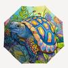 1pc Tortoise Nature Umbrella Portable Folding Umbrella Durable Iron Frame, Suitable for All Seasons Home Travel Outdoor yy260319060