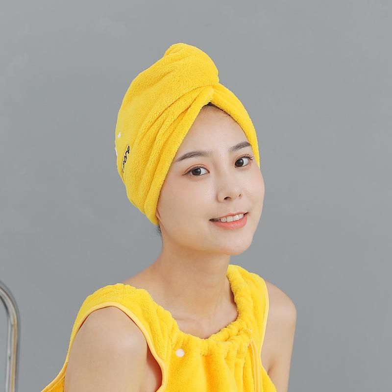 

Daisy Coral Velvet Dry Hair Cap Soft and Absorbent Wrapped Head Thickened Shower Cap