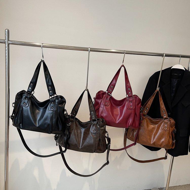 Tote bag new retro handbag large capacity shoulder messenger bag retro tote bag