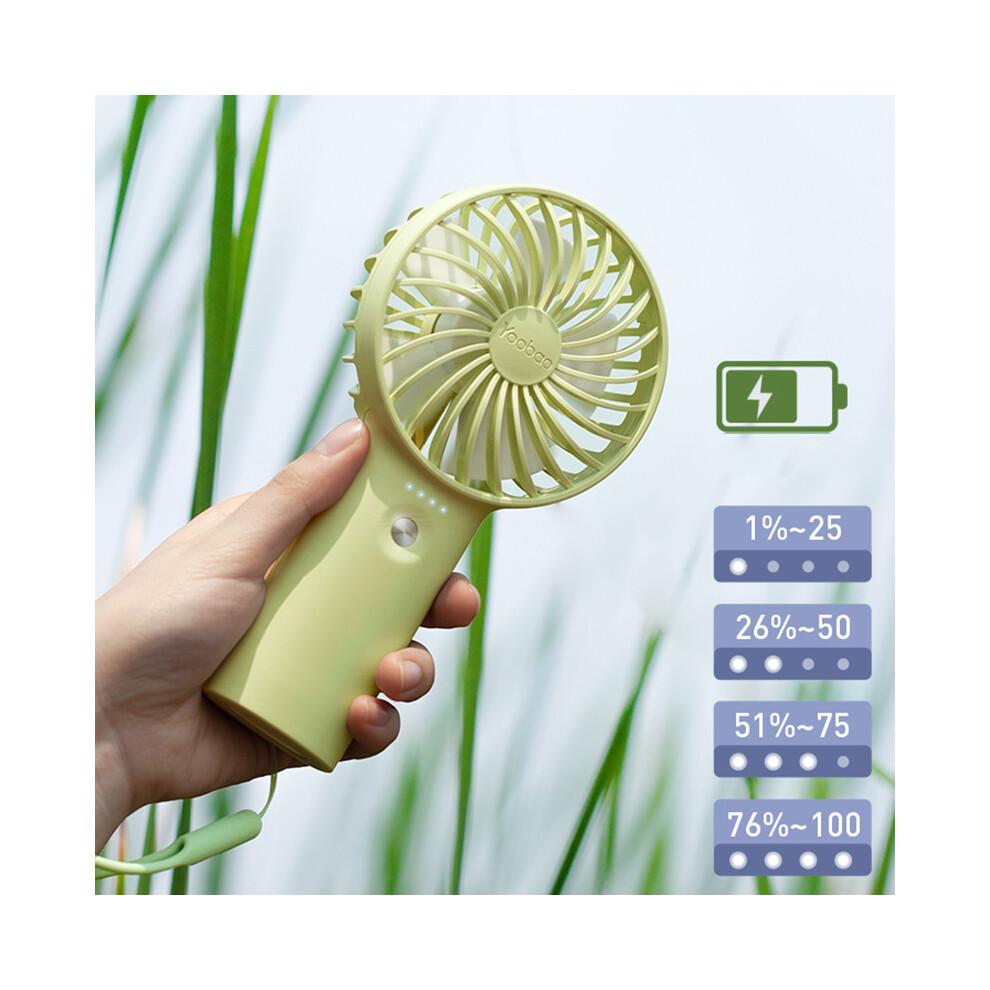 (Mint Green) YOOBAO Y-F3 6000mAh Handheld Fan Mute Cooling Fan 3 Speeds Adjustable