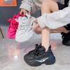 Fashion Thick Sole Women Breathable Leather Sneakers Fashion 8CM Heels High Platform Outdoor Sport Dad Shoes Trainers White Chunky Shoes