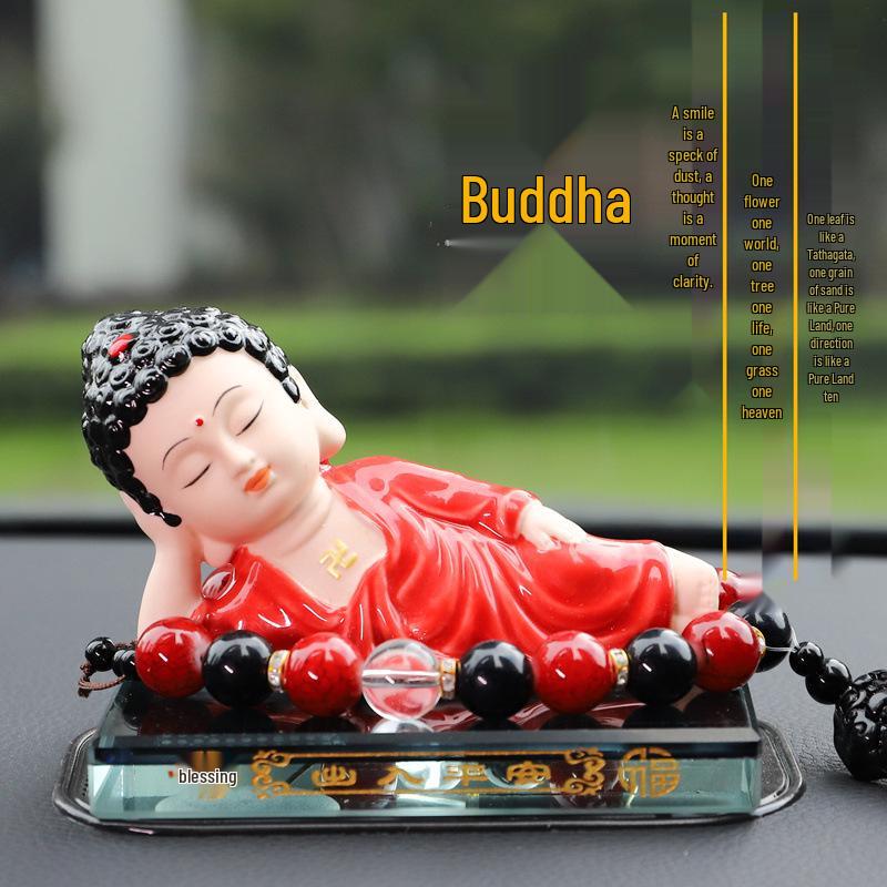 Maitreya Buddha Car Ornament: Creative Center Console Decoration for Safety and Style.