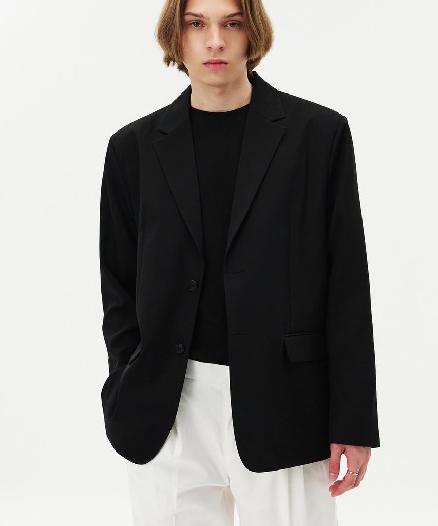 Topboy Essential Oversized Single Blazer Black