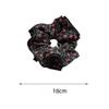 Vintage Blumige Mehrschichtige Scrunchies Premium Elastische Haargummis für Damen Niedriger Pferdeschwanzhalter Herbst Tägliches Haaraccessoire