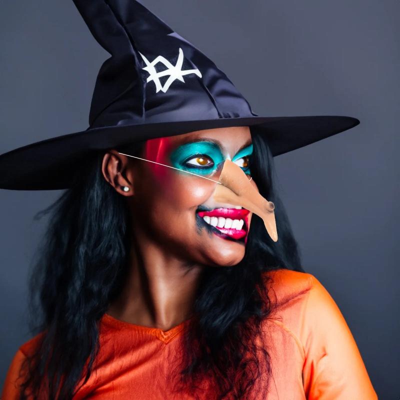 1PC Halloween Decoration Witch Long Nose Festival Party Costume Props Fake NosecosplayStage Performance Props