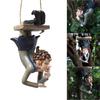 Cute Hanging Elf Ornaments Housewarmging Gift Art Garden Handstand Elves Statue Elf Figurine Garden Yard Fence Holiday