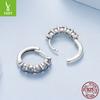 Shining Colorful Ear Buckles S925 Sterling Silver Noble And Elegant Temperament Earrings Earrings