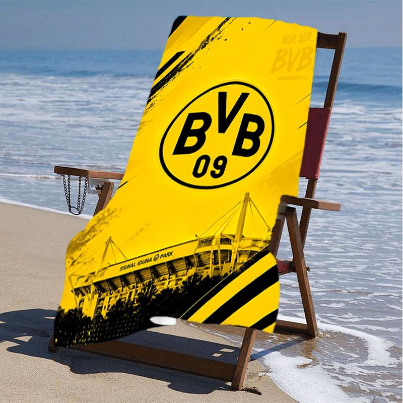 1pc B-BVB Beach Towel, Beach and Seaside Swimming Pool Equipment, Fashion Pattern, Rectangular, Travel Essentials