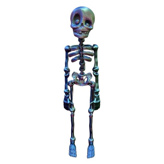 3D Printed Skeleton Refrigerator Magnet Halloween Poseable Skeleton Figurine with Movable Joints