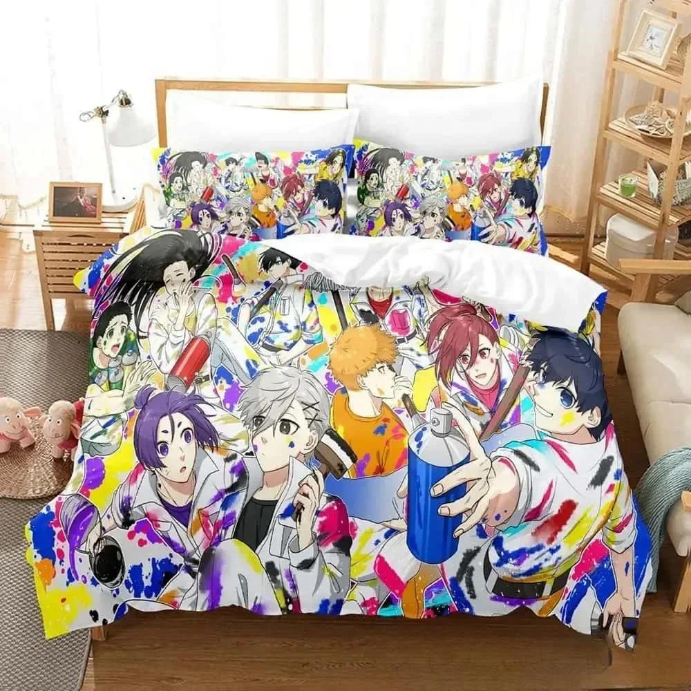 Moda 3D Print Anime Blue Lock Set de lenjerie de pat Băieți Fete Twin Queen King Size Husă de pilota Față de pernă Pat băieți Adulti Textile de casă