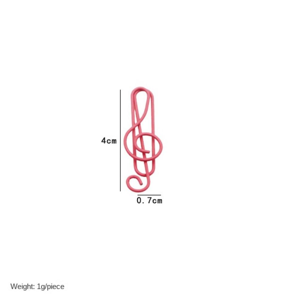 20PCS/Set Durable Music Shape Paper Clips Music Note Music Note Shaped Paper Clip  Books