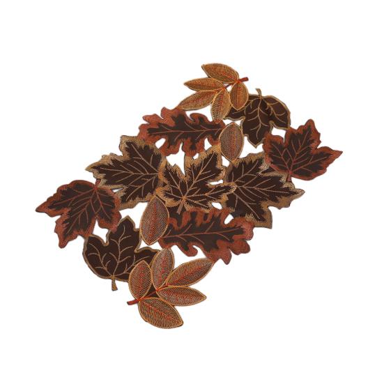 Podzimní Javor Vyšívaná Podložka pod Talíř Dutý Design Izolační Podložka Horké Talíře Hrnec Běžec na Stůl Sklizňová Párty Jídelní Doplňky