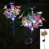 Solar Simulation Flower Butterfly Lawn Light Ground Plug Lamp Lawn Light Holiday Garden Decor Outdoor Wedding Christmas Decor