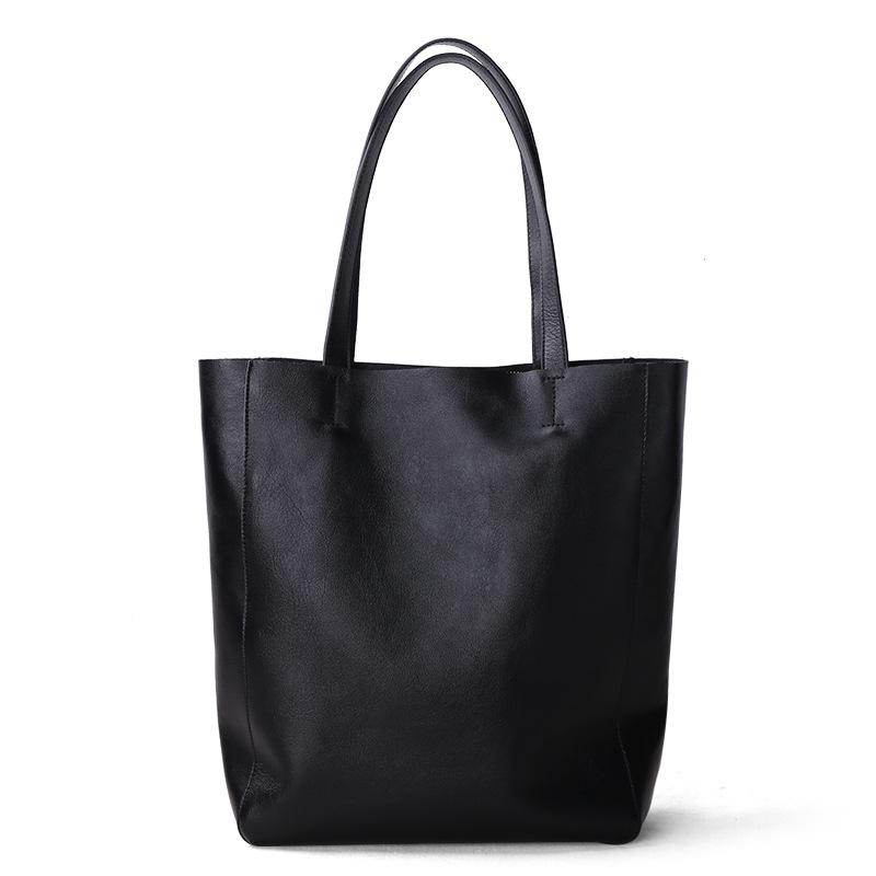 Luxury Brand Designer Genuine Leather Shopping Bag Lady Large Female Totes Bag Fashion Simple Handbags Casual Leather Women Shoper