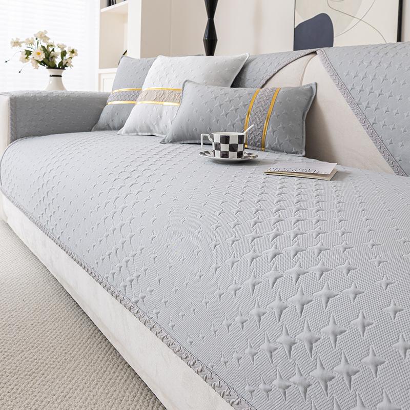 Modern Simple Ice Silk Sofa Cushion Summer  New Non-Slip Ice Silk Mat Seat Cushion Sofa Cover Cloth Blanket