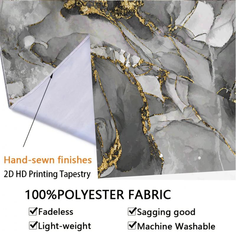 Luxury Gold Marble Wall Tapestry Abstract Art Wall Hanging Tapestry Modern Aesthetic Wall Decor For Living Room Bedroom Dorm