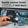 Crucial t500 ssd 2 to pcie gen4 nvme m.2 ssd interne gaming, jusqu’à 7200mo/s, disque dur ssd- ct2000t500ssd8