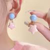 Dopamine Floral Shell Earrings: Colorful, Unique, Exaggerated Drops for Women - Perfect Spring Accessory.