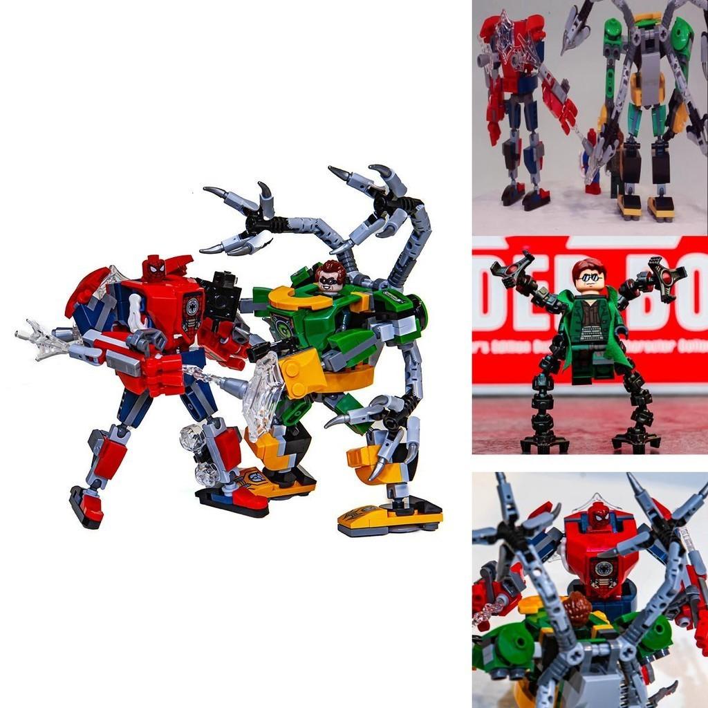 Fun And Eco-friendly Spider-man Dr. Octopus Transformers Mecha Wars Building Blocks For Kids