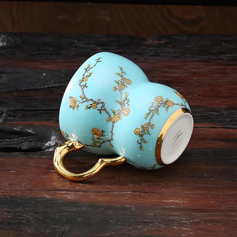 Yong Feng Yuan Madame Porcelaine Bleu Lac de l'Ouest Ensemble de Tasses Couple