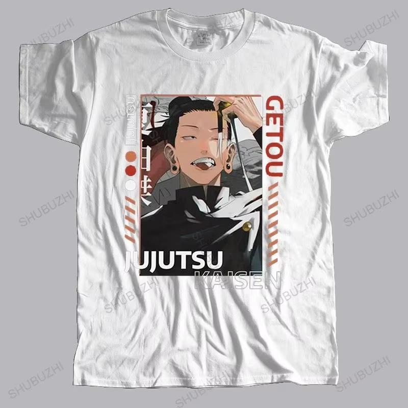 MINISO Japanese Anime Jujutsu Kaisen Suguru Geto Graphic Print T Shirt Fashion Unisex Casual Crew Neck Short Sleeve T Shirt