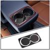 Carbon Fiber Car Rear Cup Holder Panel Cover Trim Fits For Ford Maverick