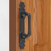 1/2pc Antique Metal Door Handle Heavy Duty Barn Door Pull Black Solid Cast Iron Sliding Door Handle Grip Accessories