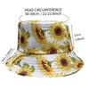 Chapeau décontracté quatre saisons printemps et été imprimé tournesol chapeau de soleil fleur fraîche chapeau seau pare-soleil d'été