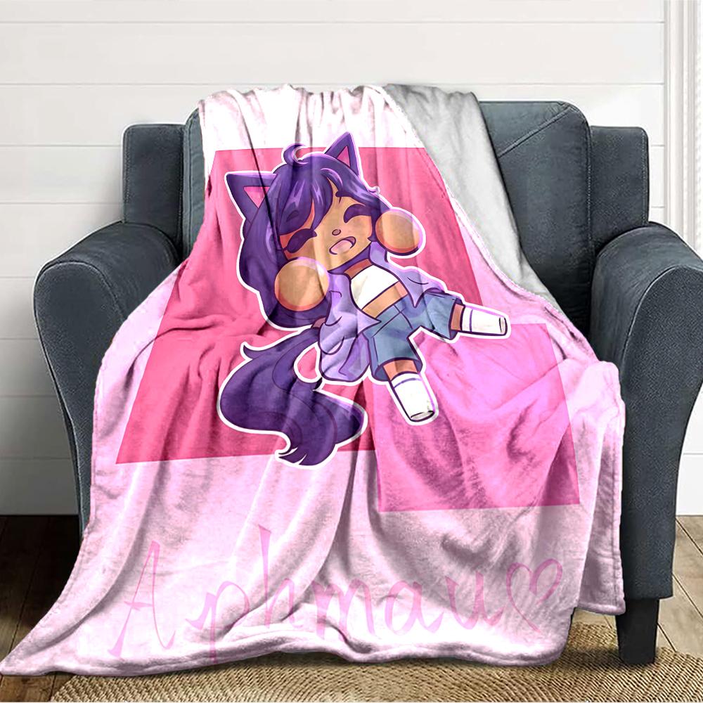 1pc Anime A-AphmauS (3) Blanket, Gift, for Men and Women, Soft Blanket, Good for Sofa Bed Couch Travel, Lightweight Flannel Blanket