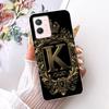 For Vivo Y33s 5G Case Cover Transparent Luxury Crown A-Z Letters 2D Flat Pattern Soft Phone Case For Vivo V2166A