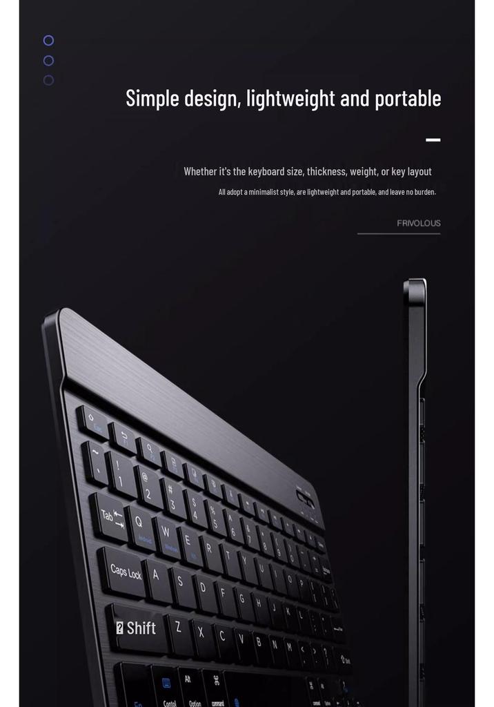 Ultra-thin Bluetooth Smart Keyboard for Apple, Huawei, Xiaomi Devices - Compatible with Mobile Phones and Tablets.