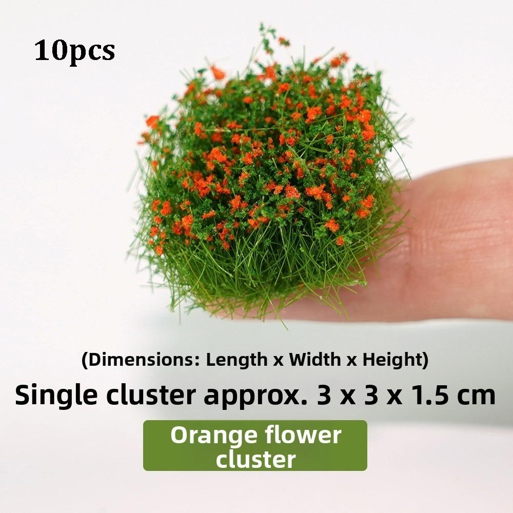 10pcs/lot 3*3*1.5cm Mixed Big Flower 10 Colors Miniature Plants Materials Layout Accessories