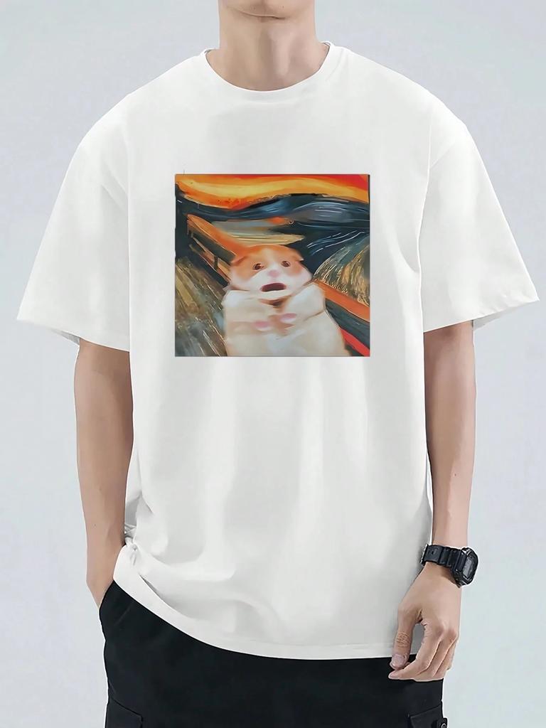 Neue Sommerkollektion 2026 Stylisches bedrucktes Muster Damen und Herren Rundhals Kurzarm Y2k T-Shirt Geeignet für den täglichen Gebrauch
