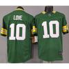 Green Bay Packers 10 Love Custom Embroidered Rugby Jersey Men Women Fans