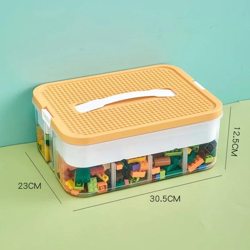 Stackable Building Block Storage Box Transparent Dustproof Moisture-proof Plastic Storage Boxes Lego DIY Educational Toys