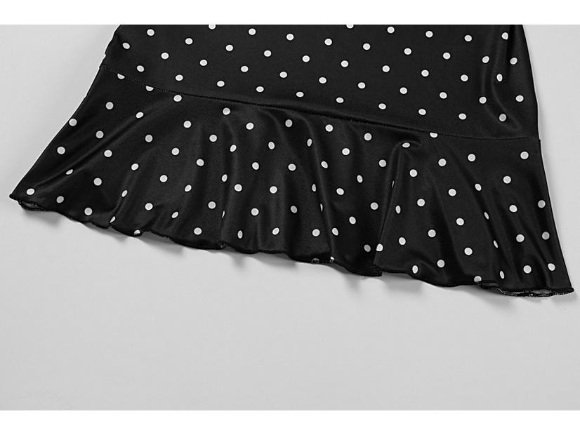 2025 Summer Women's Polka Dot Halter Bodycon Dress
