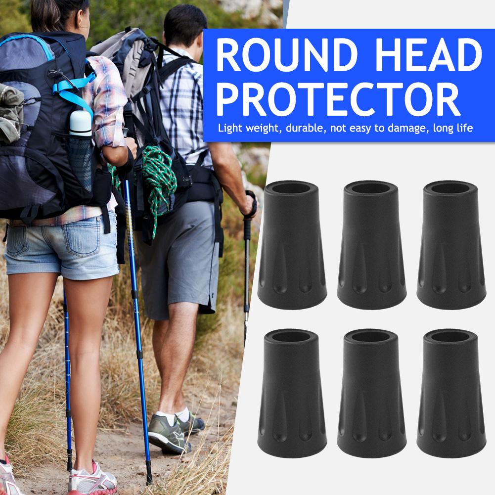 30/60Pcs Trekking Pole Rubber Tip Non-slip Trekking Sticks Protector Walking Stick Bottom Pads Cover for Outdoor Climbing Hiking