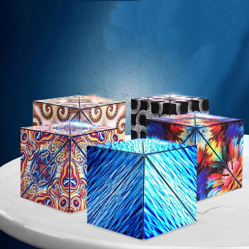 Popular Geometric Magic Cube Magnetic 3x3 Puzzle Toy For Kids Educational And Stress-relieving Material)