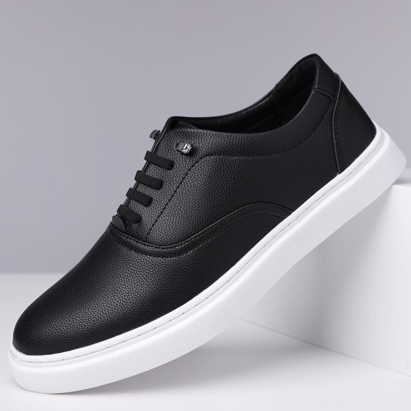 Fashion Outdoor Brand Men's Fashionable Lace Up Comfortable Versatile Trendy Board Shoes Spring New Men's Non Slip Casual Leather Shoes