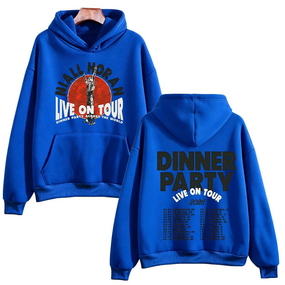 Dinner Party Across The World Hoodies Niall Horan Music Tour Dates Graphic Sweatshirts  Men Women Casual Streetwear Pullovers