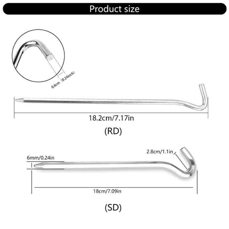 10Pcs Outdoor Campings Stake Aluminiums Alloy Tent Stake Campings Anchors Peg for Canopies, Campings, Hikings, Beach